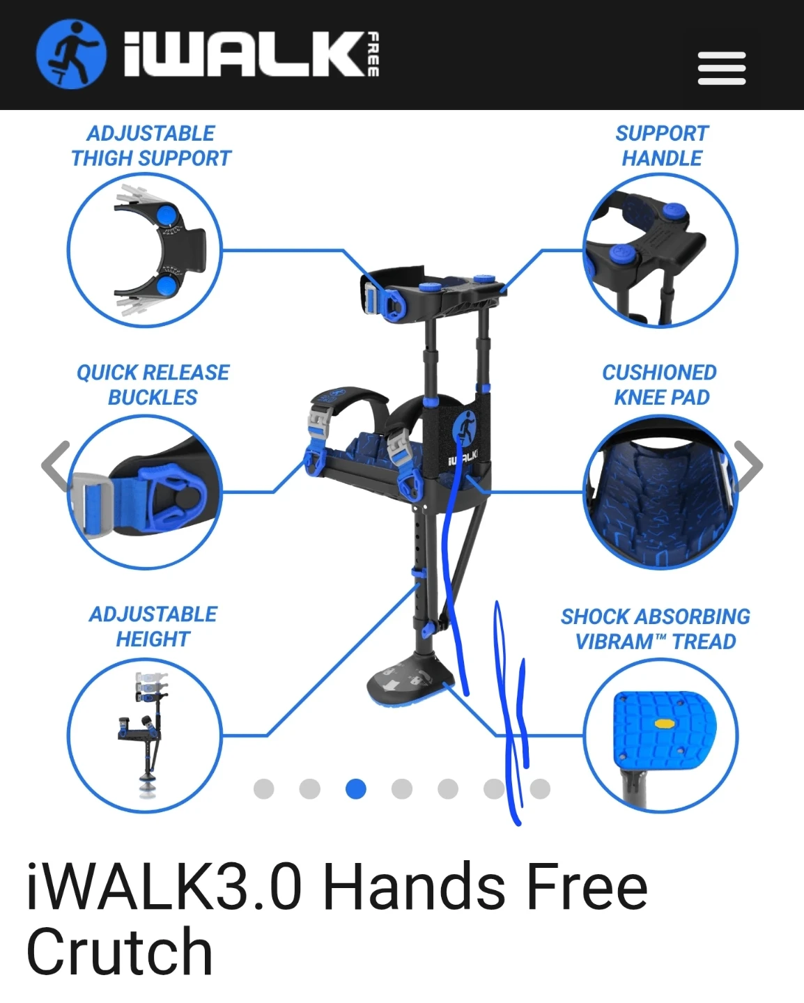 iWALK3.0 Hands Free Crutch
