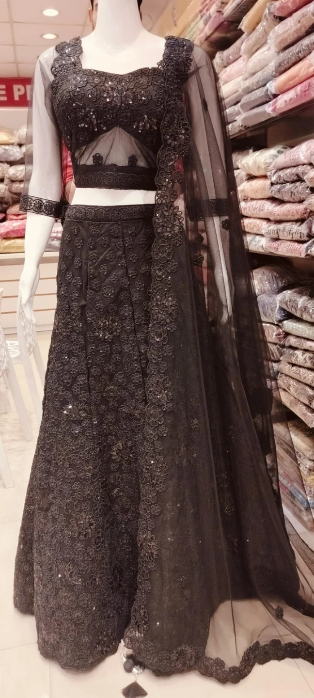 Black Embellished Lehenga Choli Set - photo 2