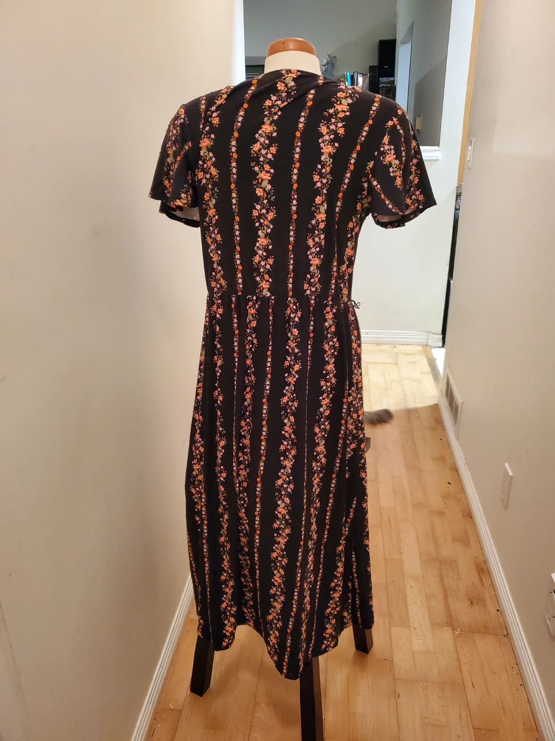 No Boundaries Women's Black Floral Wrap Dress Size XL - photo 5