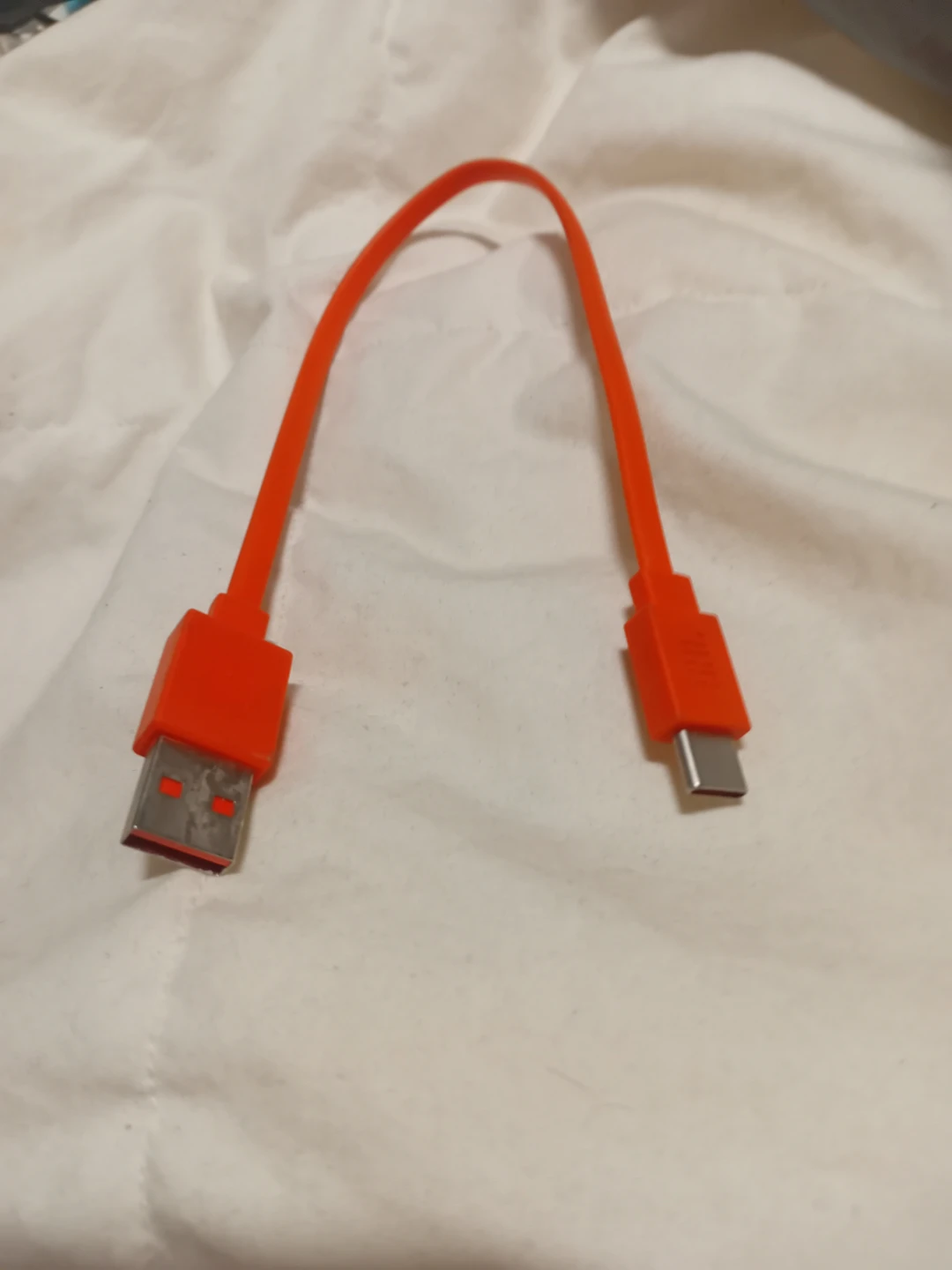 Orange USB to USB-C Charging Cable - photo 2