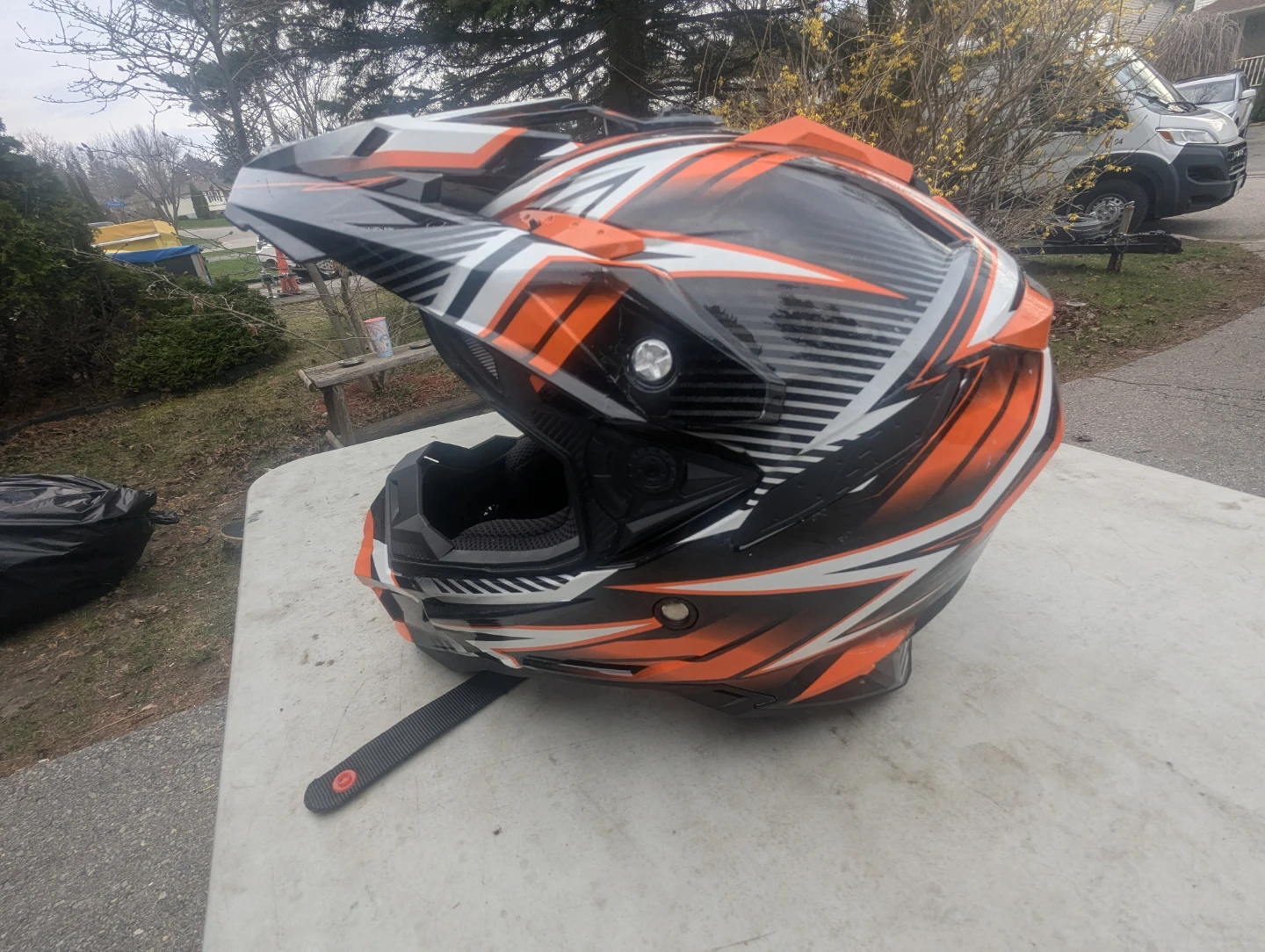 Raider RE-MX Tach Helmet - Orange/Medium - photo 2