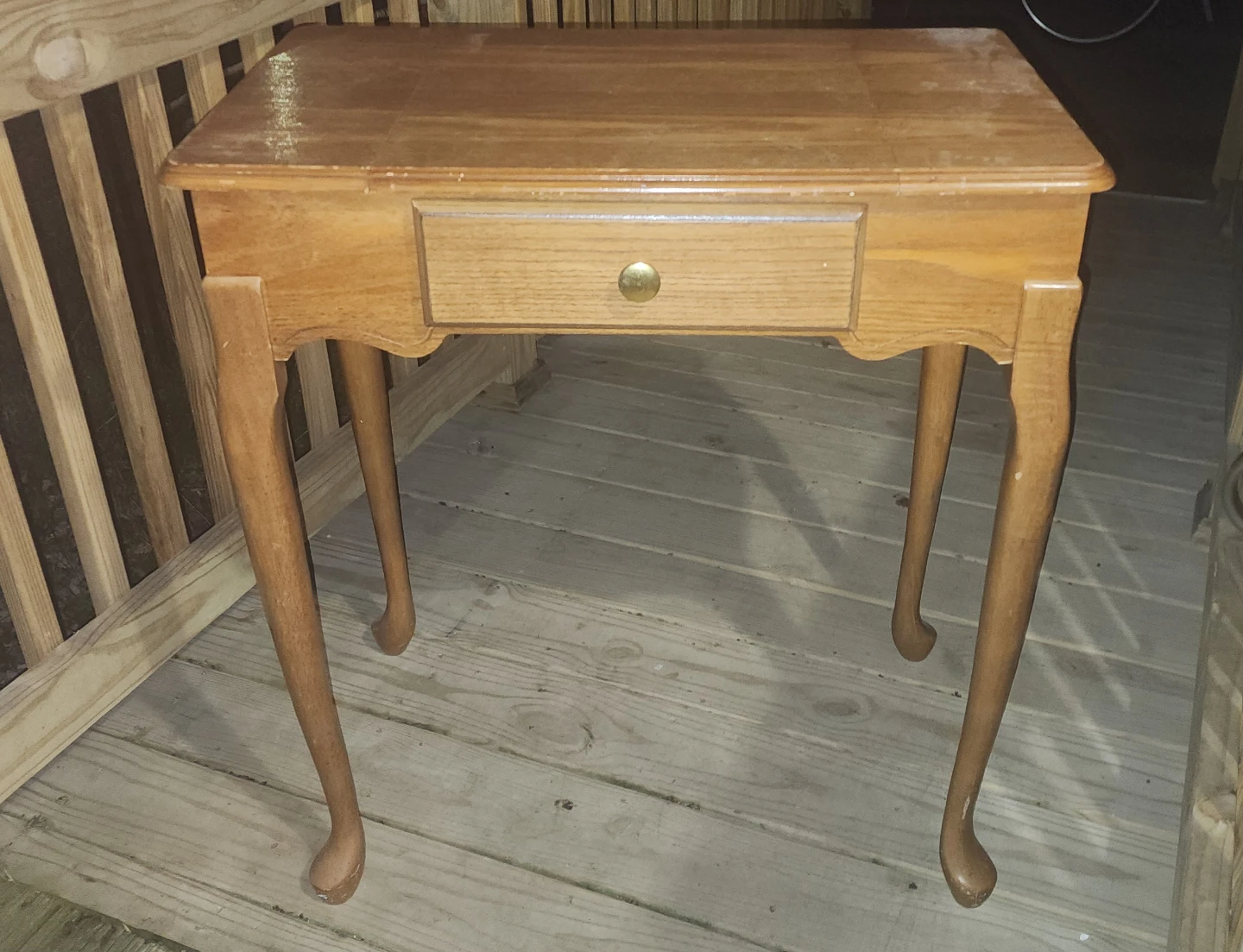 Vintage Wooden Jewelry Box Table