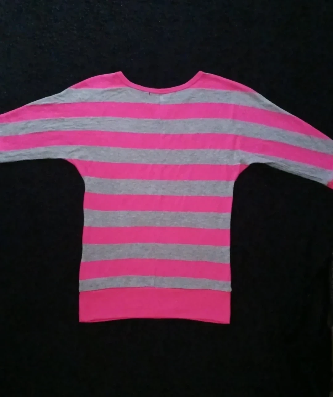 Cute  Pink & Grey Striped Peace T-Shirt - photo 3