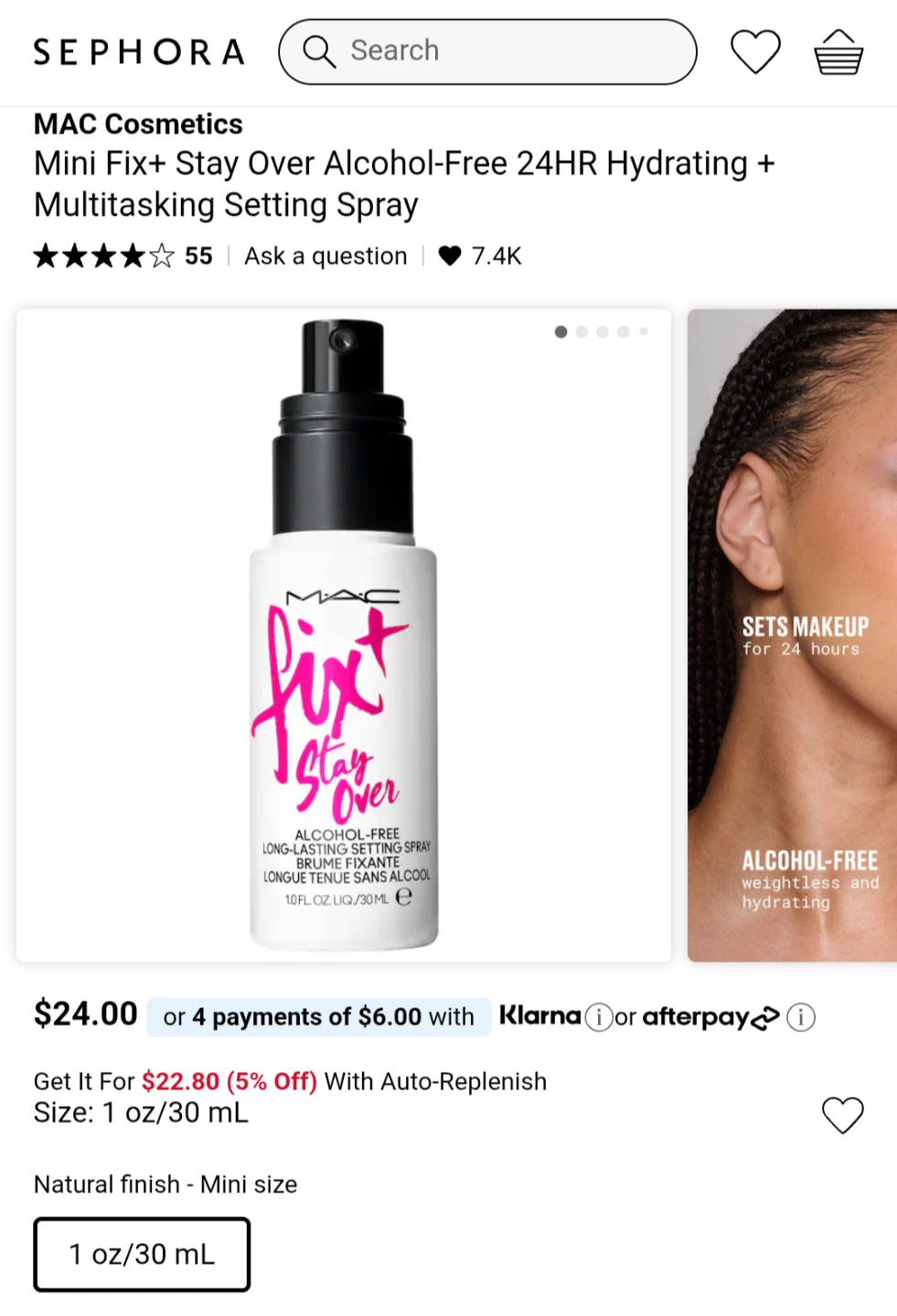 MAC Cosmetics Fix+ Stay Over Setting Spray Mini 1 oz - photo 3