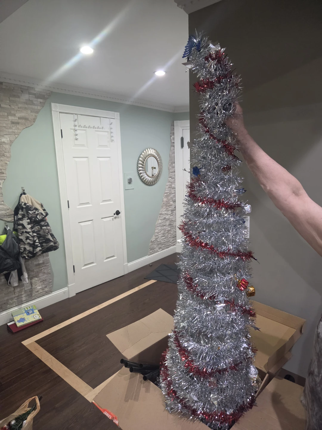 Tinsel Christmas Tree/ Santa suite and more