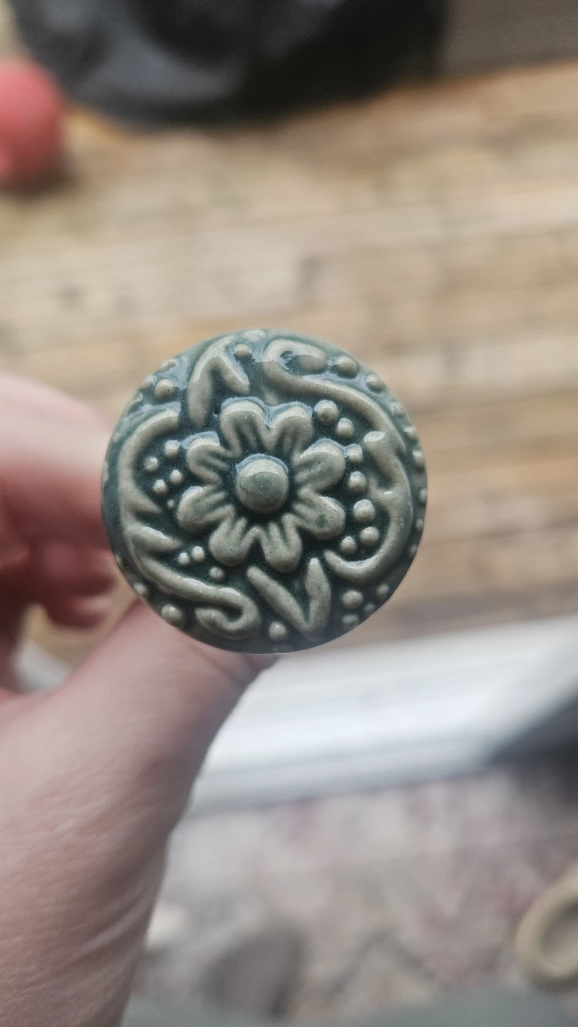 Set of 12 Ceramic Floral Drawer Knobs