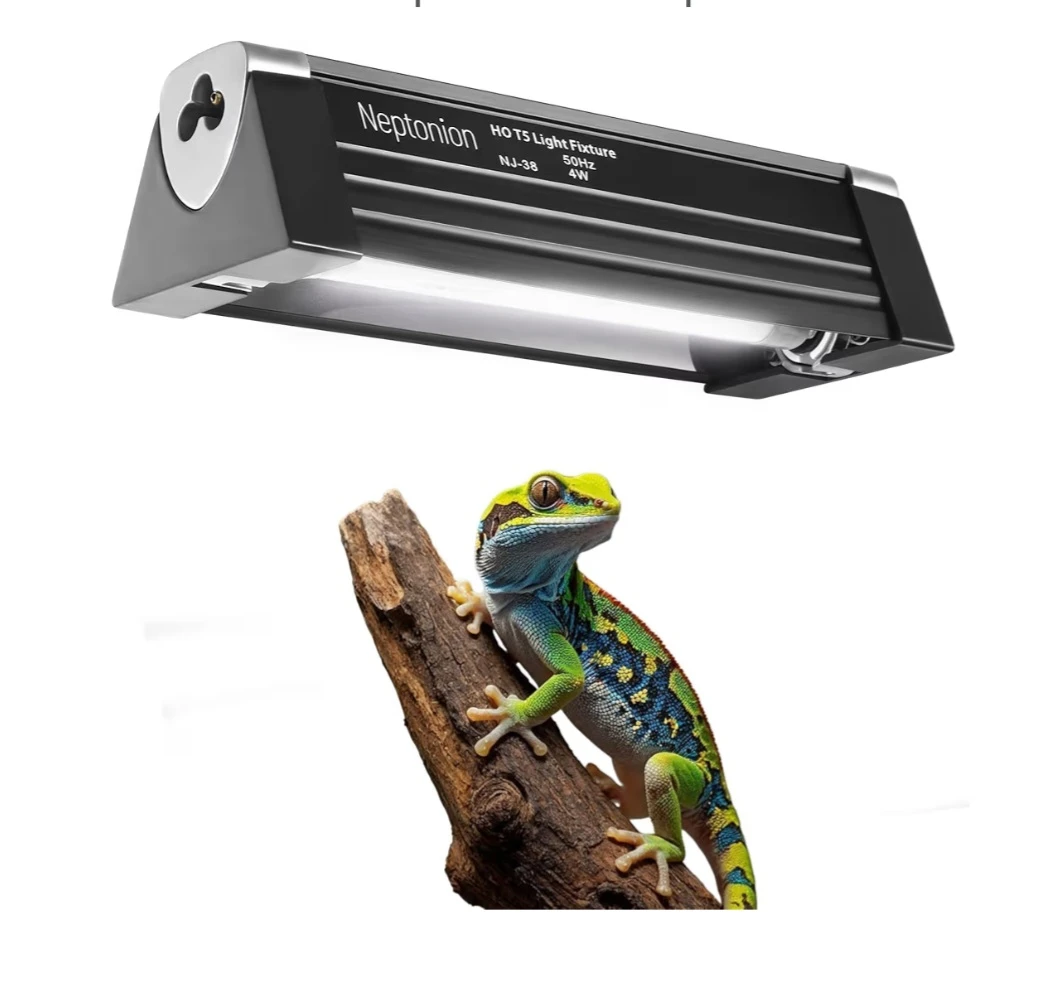 4W Reptile T5 HO UVB 6.5" 5.0 Light Fixture with Tube
