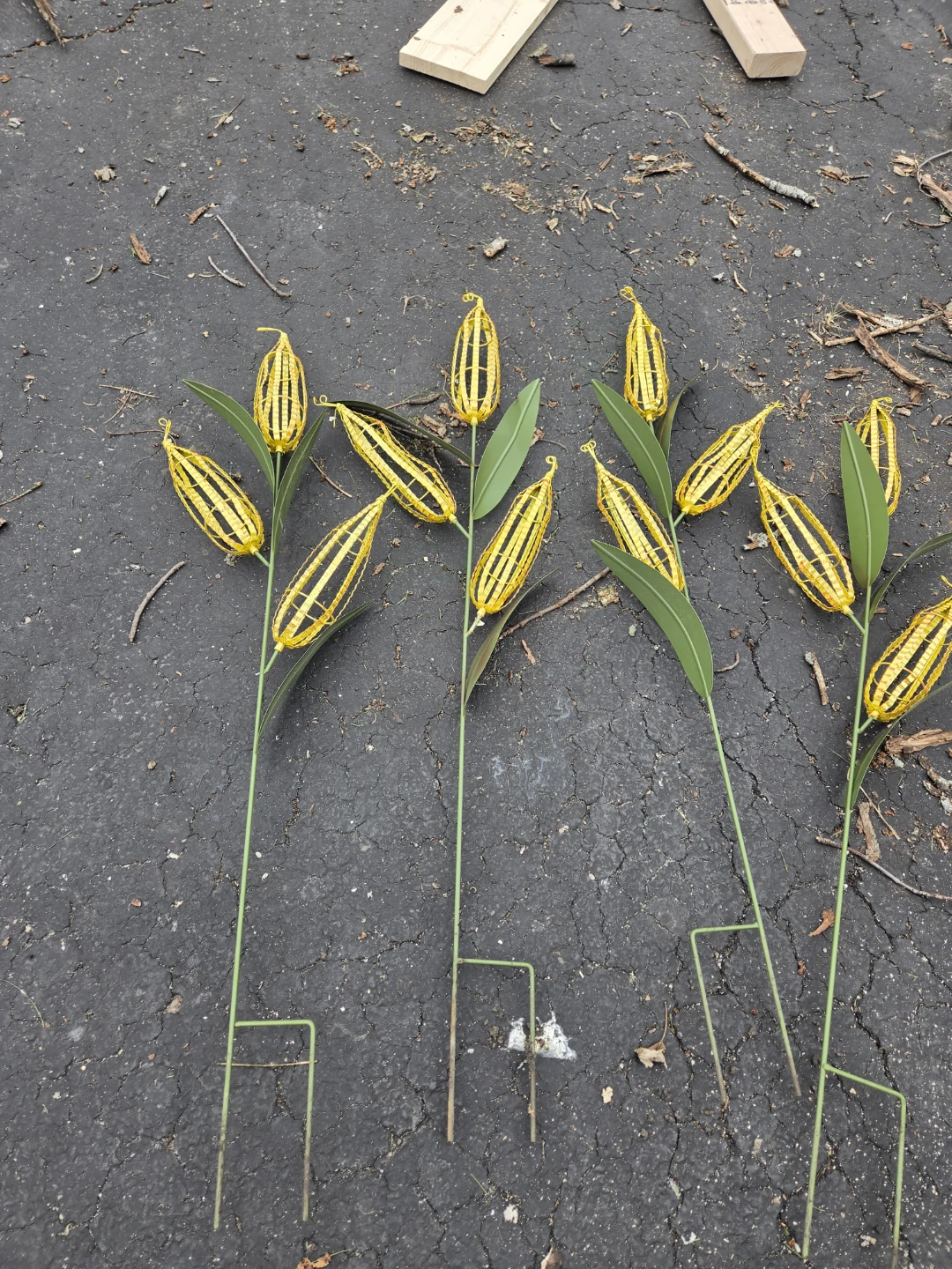 Set of 6 Metal Corn Stalk Decorations - photo 2