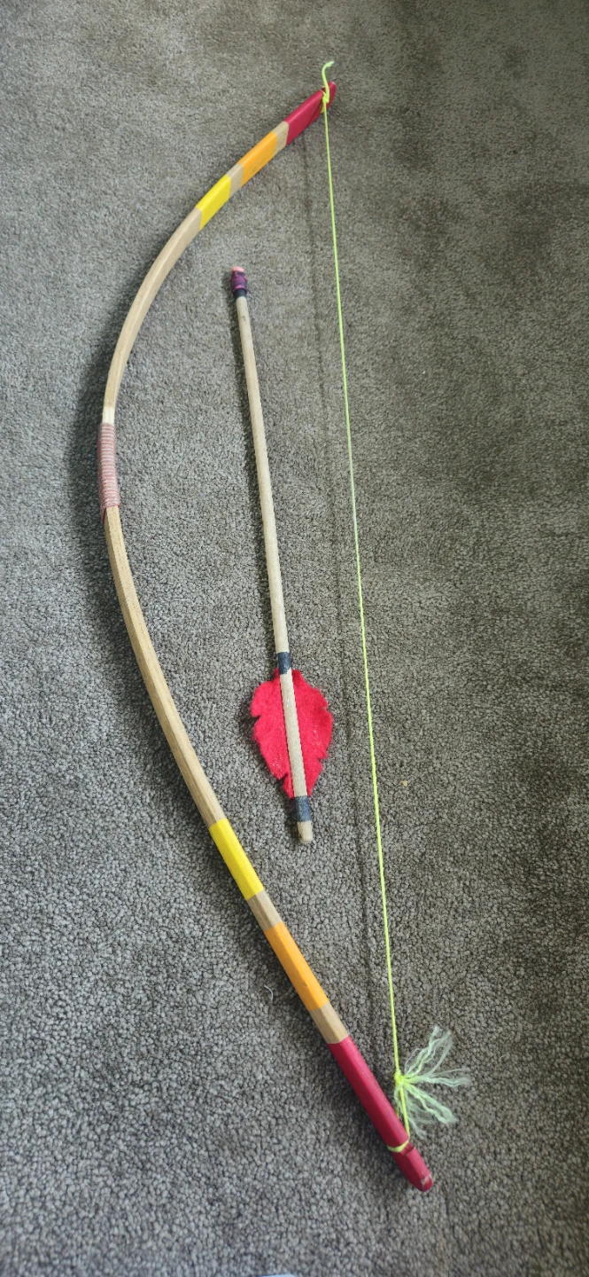 Handmade Wooden Bow and Arrow Toy 🌱