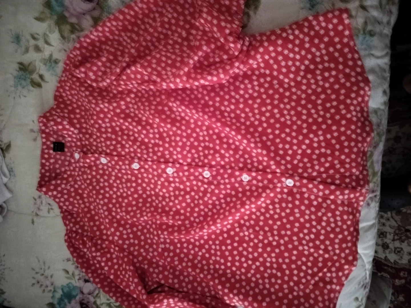 Emery Rose Red Heart Print Blouse XL - photo 5