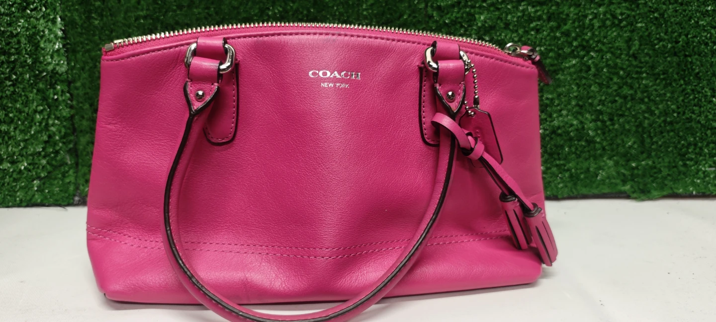 COACH New York Pink Leather Satchel Handbag