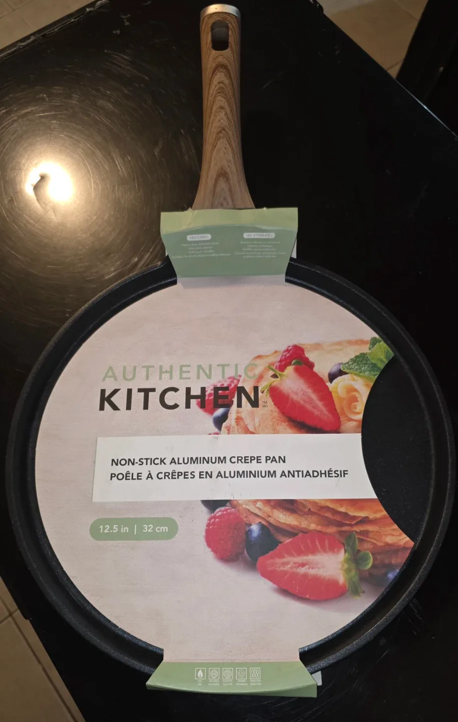 Authentic Kitchen Non-Stick Aluminum Crepe Pan