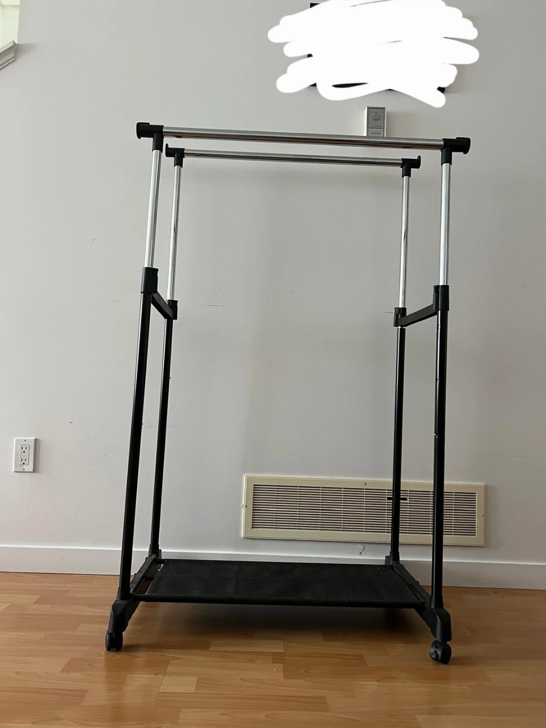 Double Rail Rolling Garment Rack