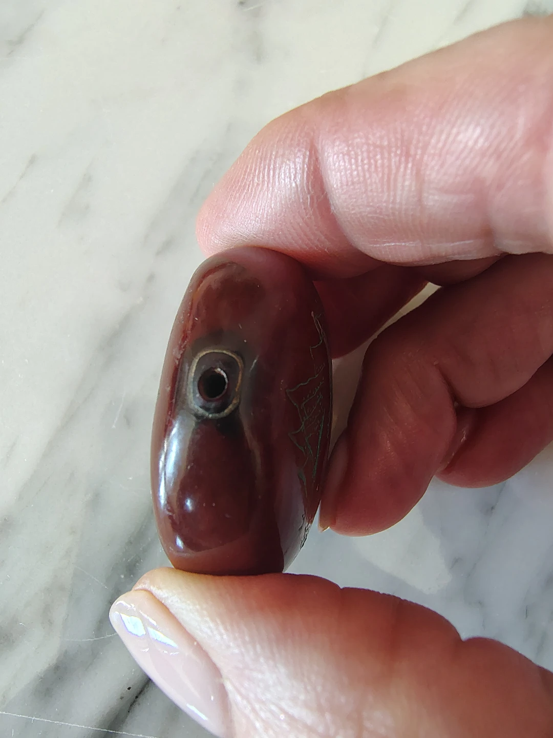 Vintage Hand Carved & Lacquered Japanese Burrata Nut - photo 5