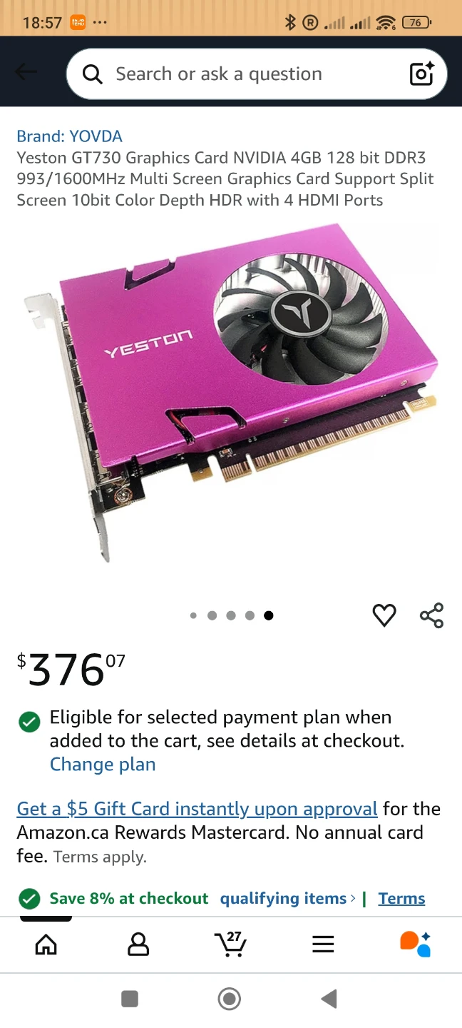 Yeston Geforce GT 730 Pro Series Graphics Card