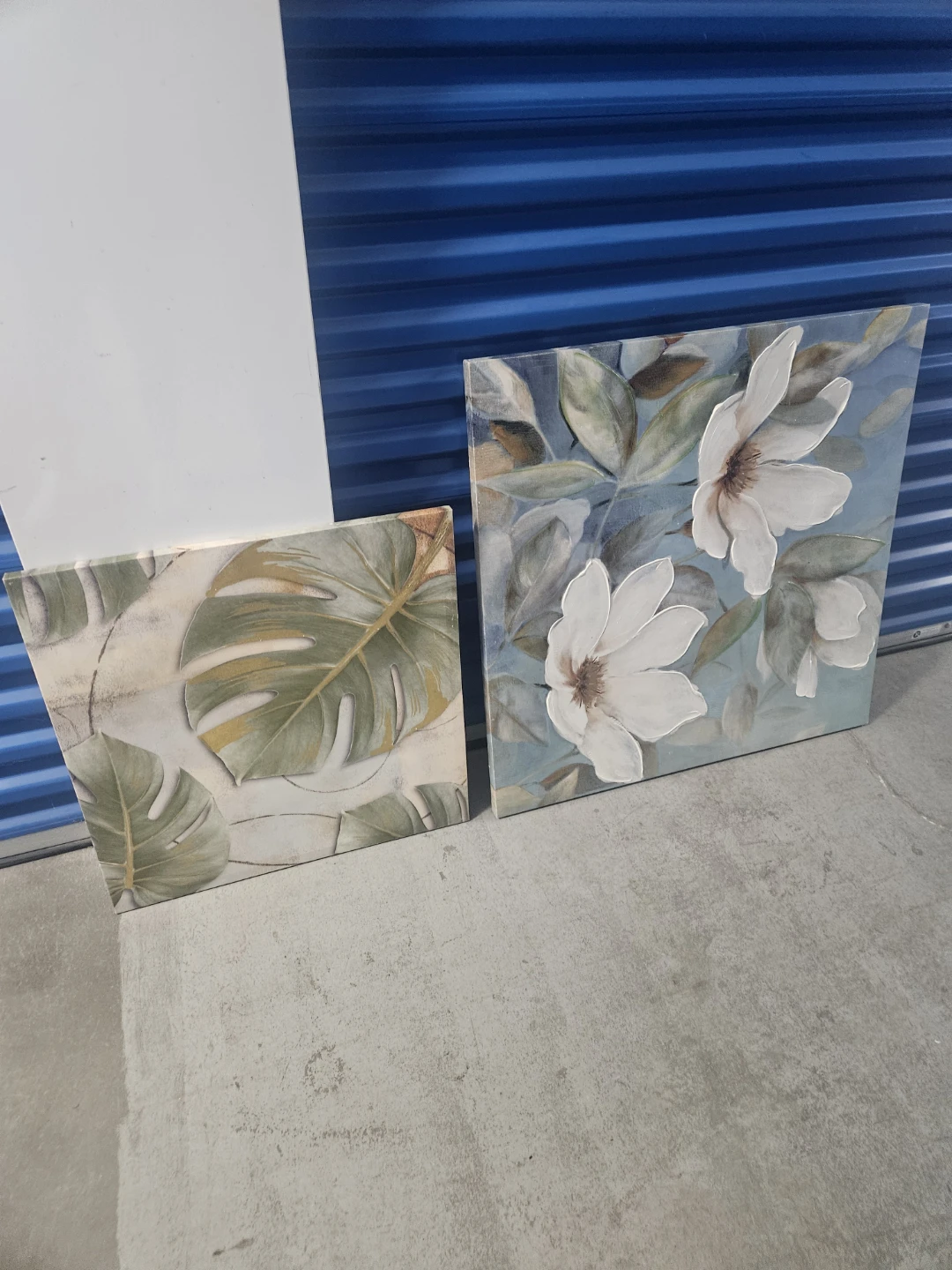 Set of 2 Floral Canvas Wall Art