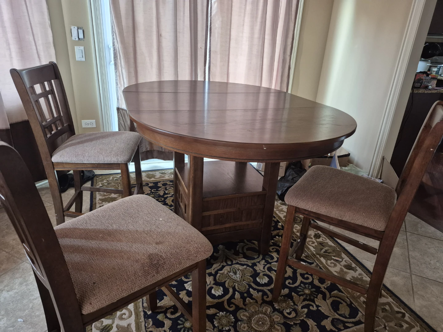 Elegent wooden dining Table Set with 4 Chairs - photo 3