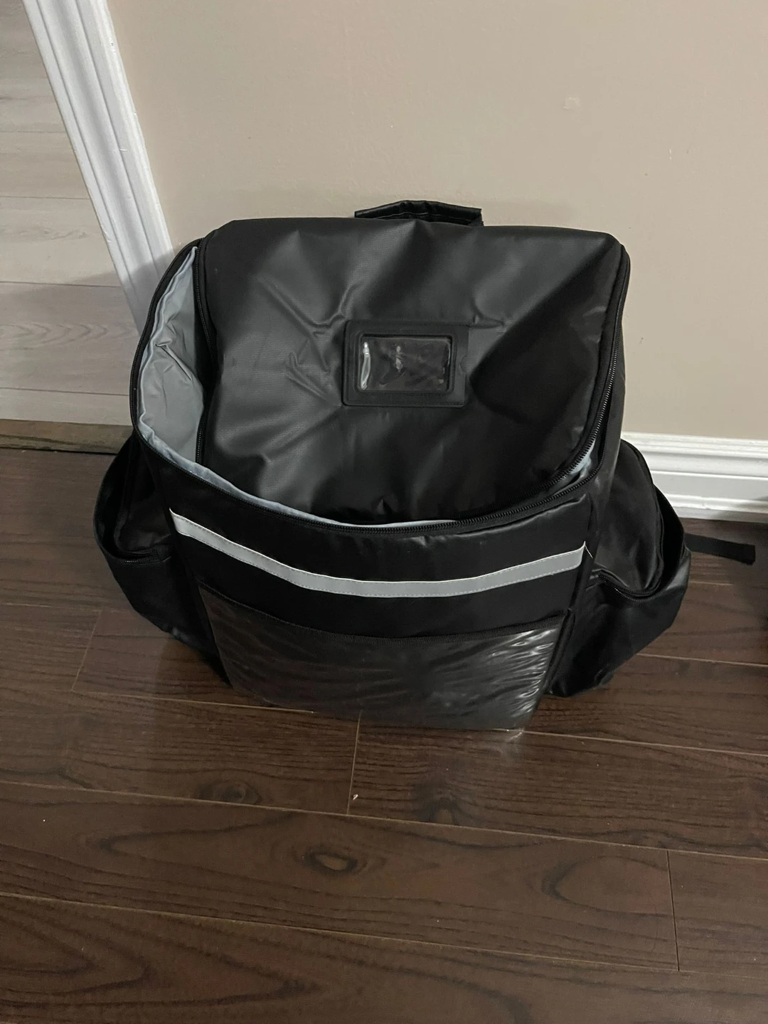 Used Black Insulated Delivery Backpack