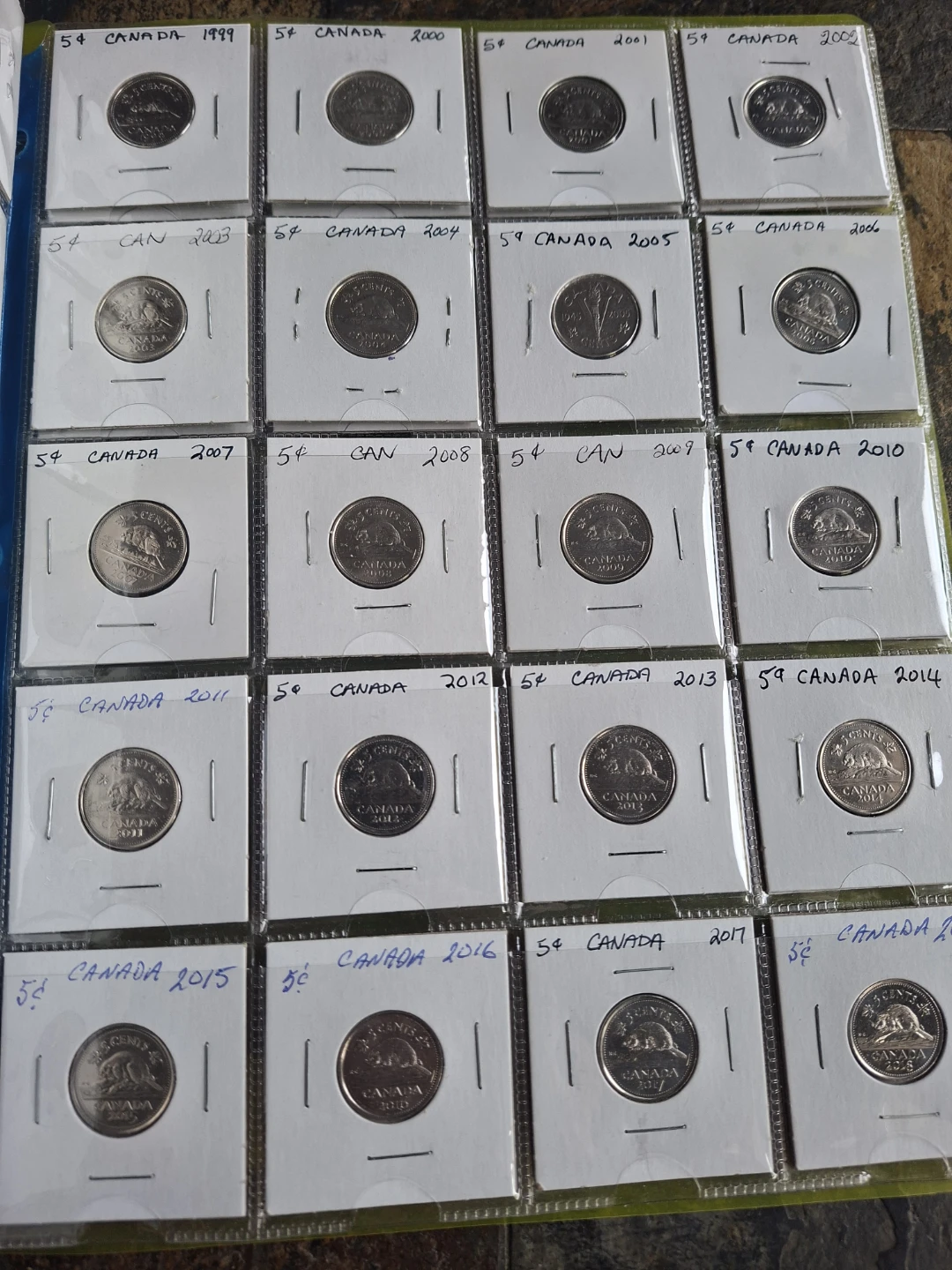 Every year Canadian 5 cent coin Collection 1922-2025 - photo 3
