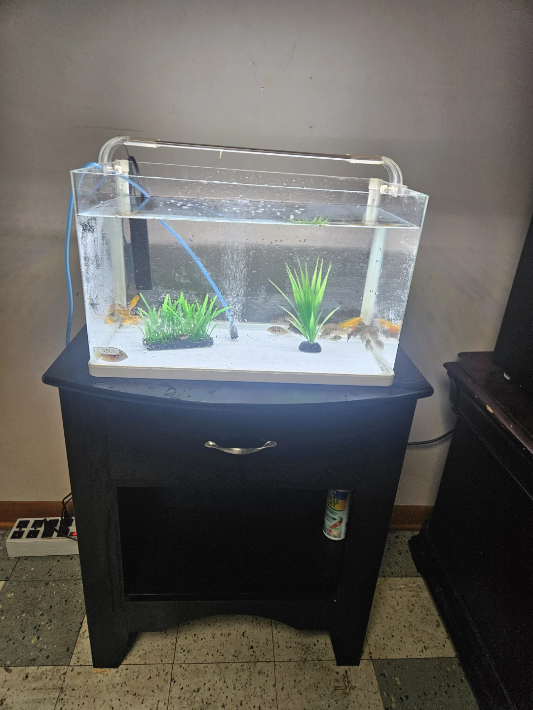 Clear Glass Aquarium with Filter and Light - photo 2