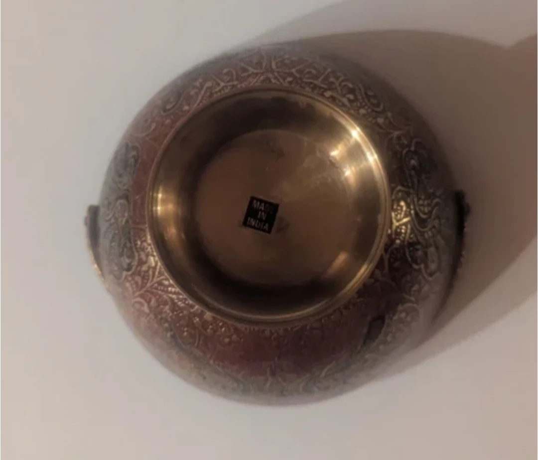 Decorative Metal Basket with Handle