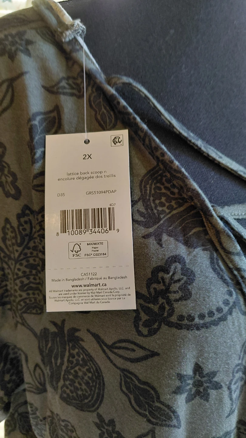 Walmart Women's Lattice Back Scoop Neck Top - 2X - photo 2