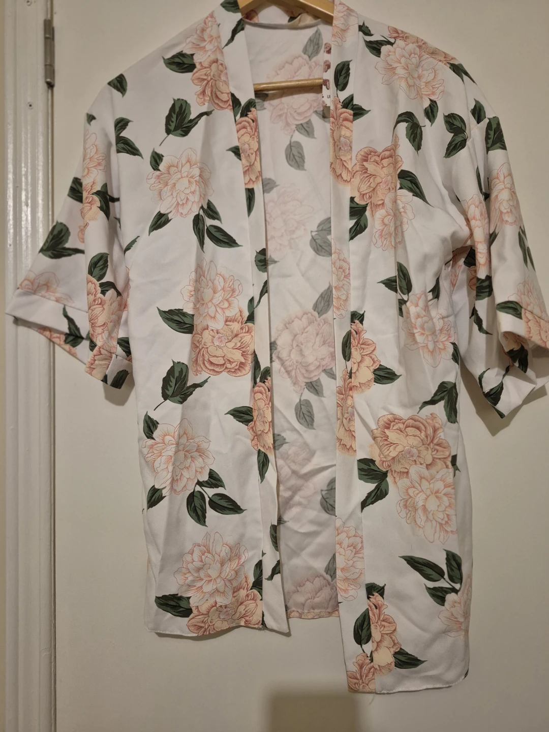GIRLS White Floral Kimono Robe
