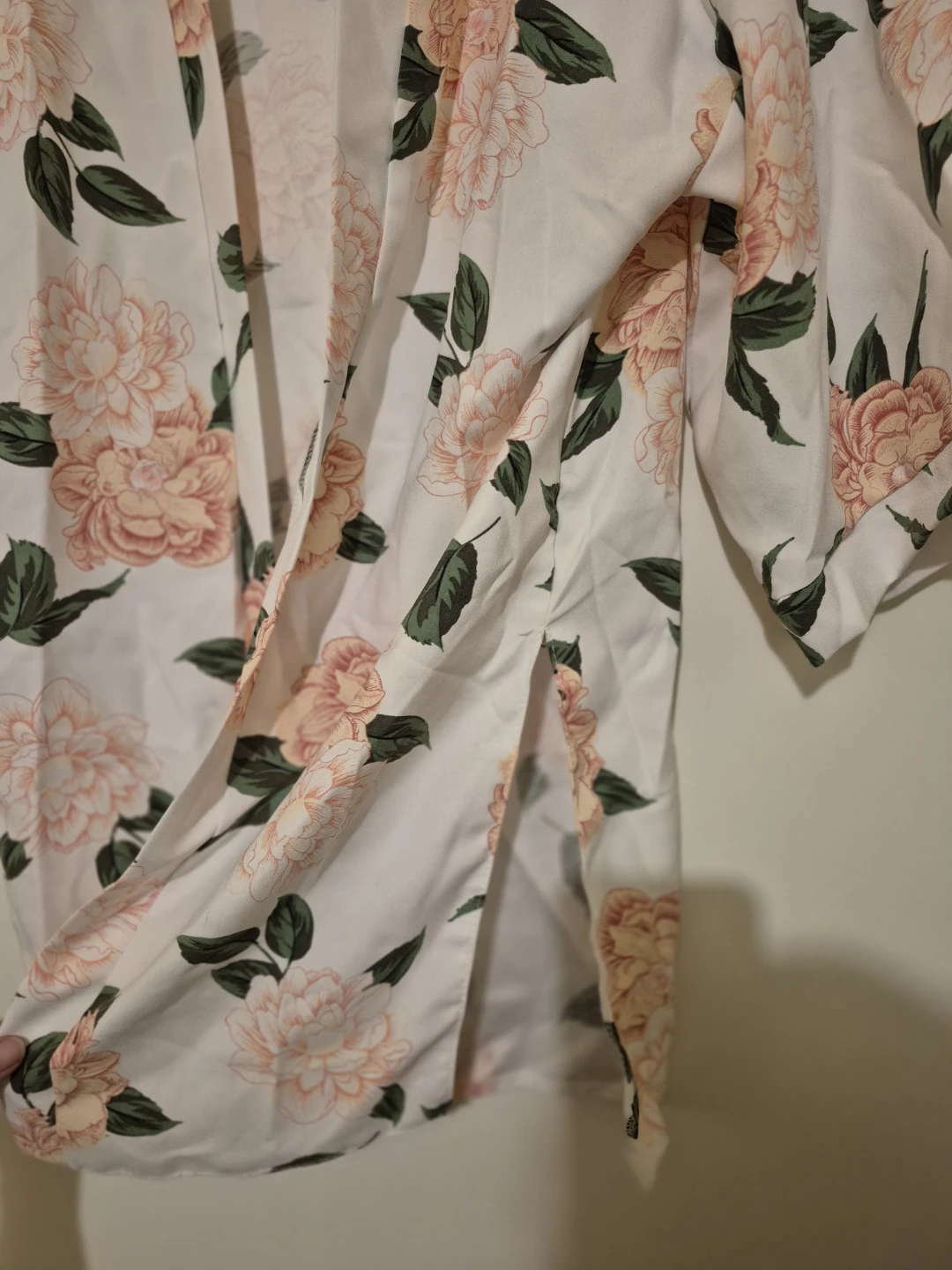 GIRLS White Floral Kimono Robe - photo 3