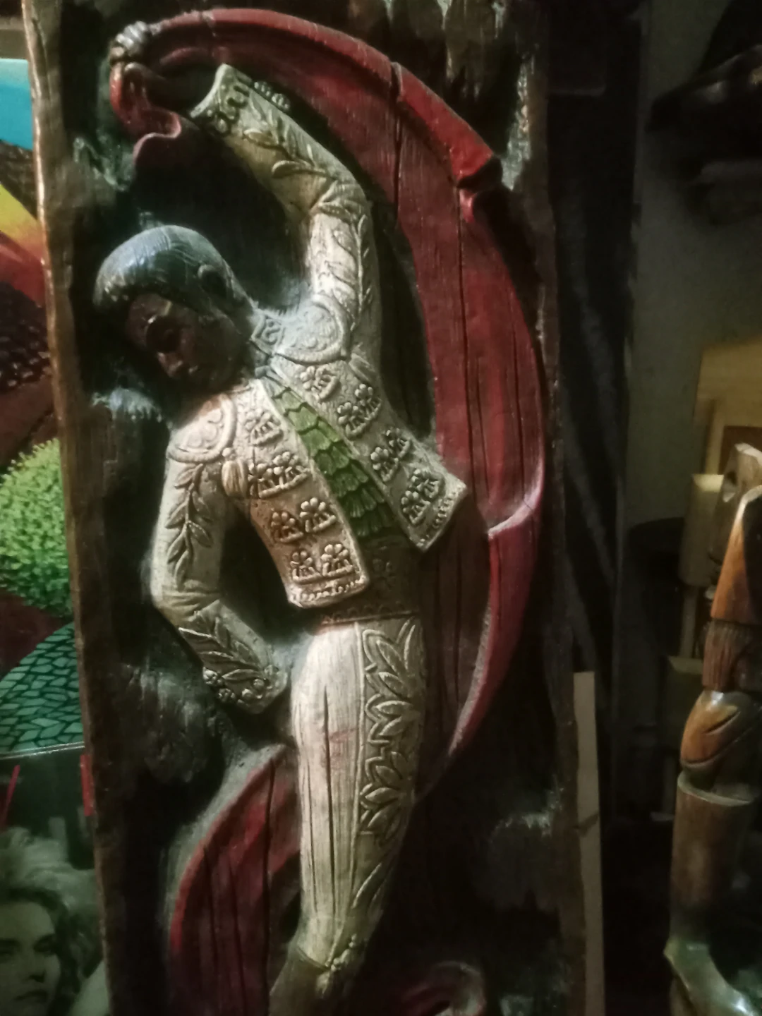 Carved Wooden Matador Wall Art