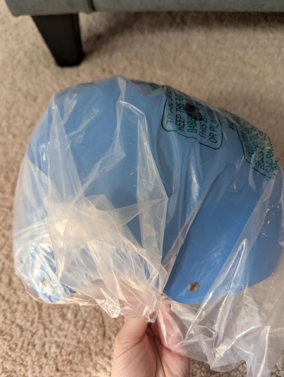 Light Blue Youth Bicycle/Skateboard Helmet - Size L (57-61cm)