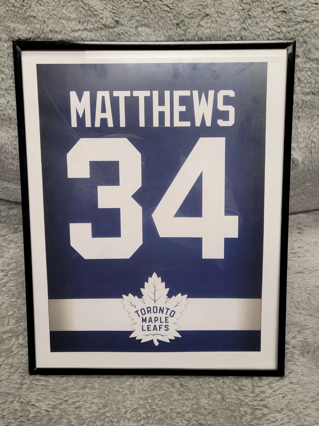 Framed Toronto Maple Leafs Matthews Jersey Print