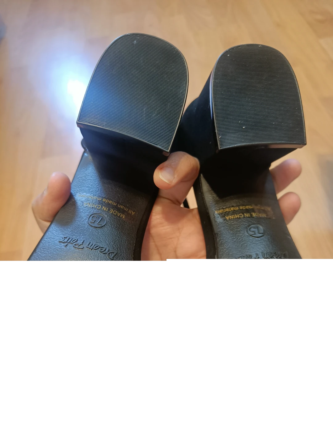 Dream Pairs Black Block Heel Sandals Size 7.5 - photo 2