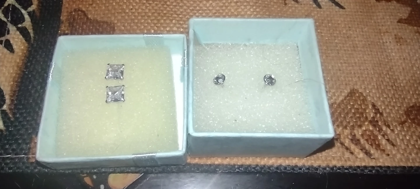 2 Pair of  Sterling Silver Stud Earrings