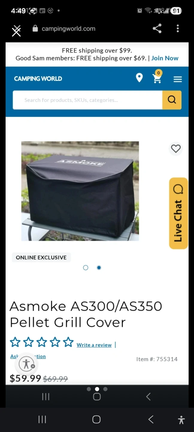Asmoke AS300/AS350 Pellet Grill Cover