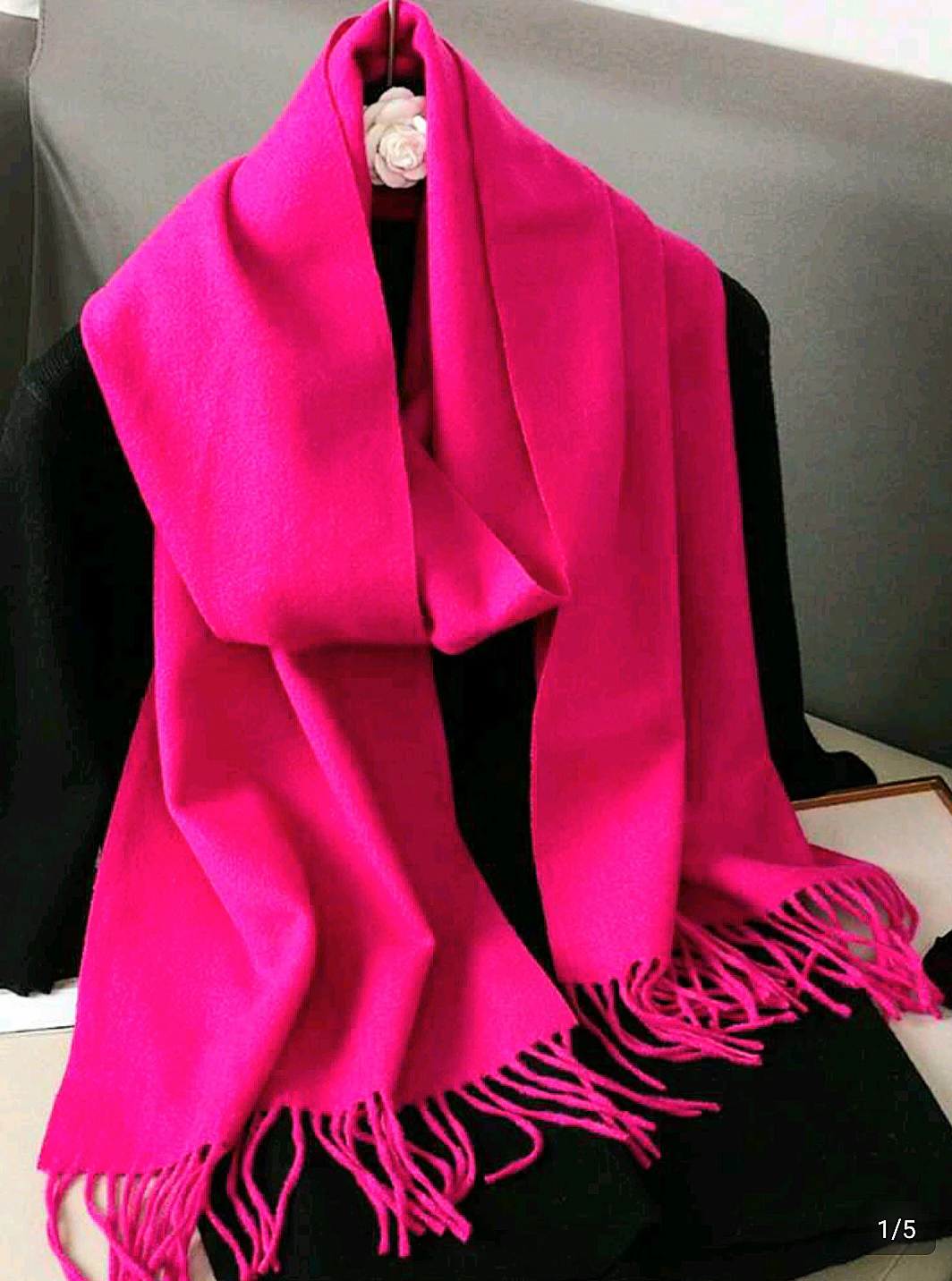 🧣Scarf with Fringe Magenta Colored🧣 - photo 3