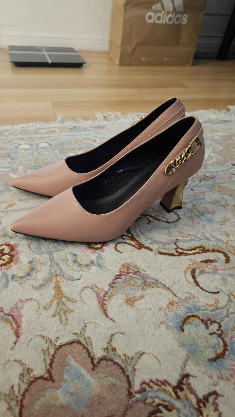Women's Pink Heeled Shoes Size 39