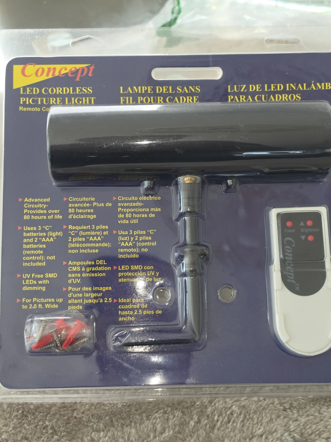 Concept LED Cordless Picture Light with Remote - photo 3