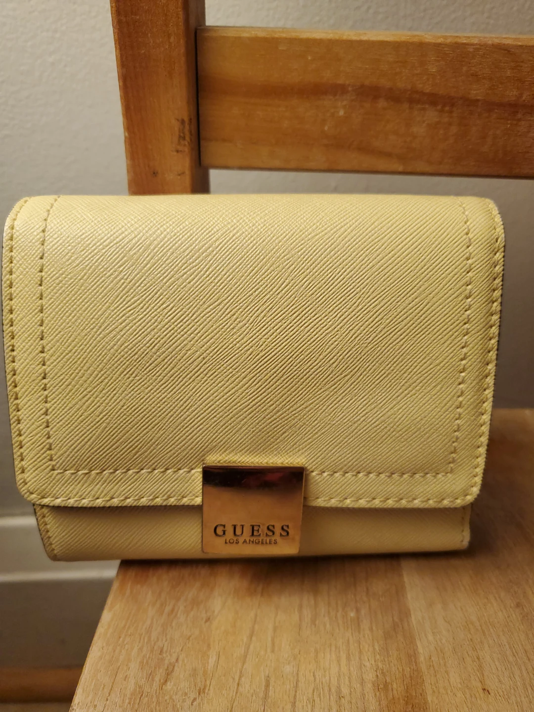 Guess Tri-Fold Wallet - Pale Yellow - photo 4