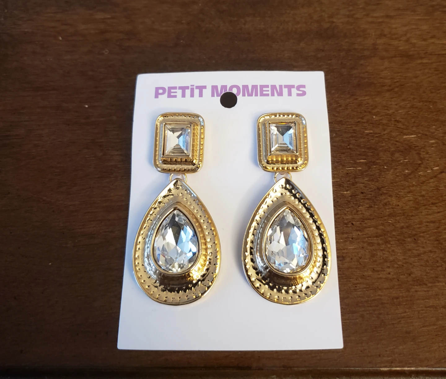 Petit Moments Gold Teardrop Dangle Earrings