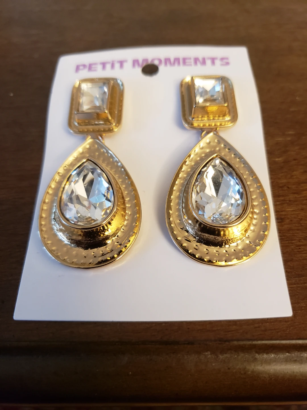 Petit Moments Gold Teardrop Dangle Earrings - photo 2