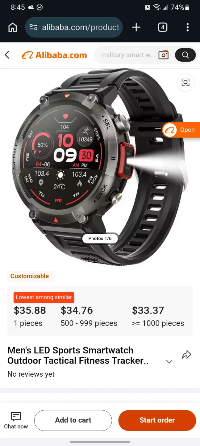 Men's LED Sports Smartwatch