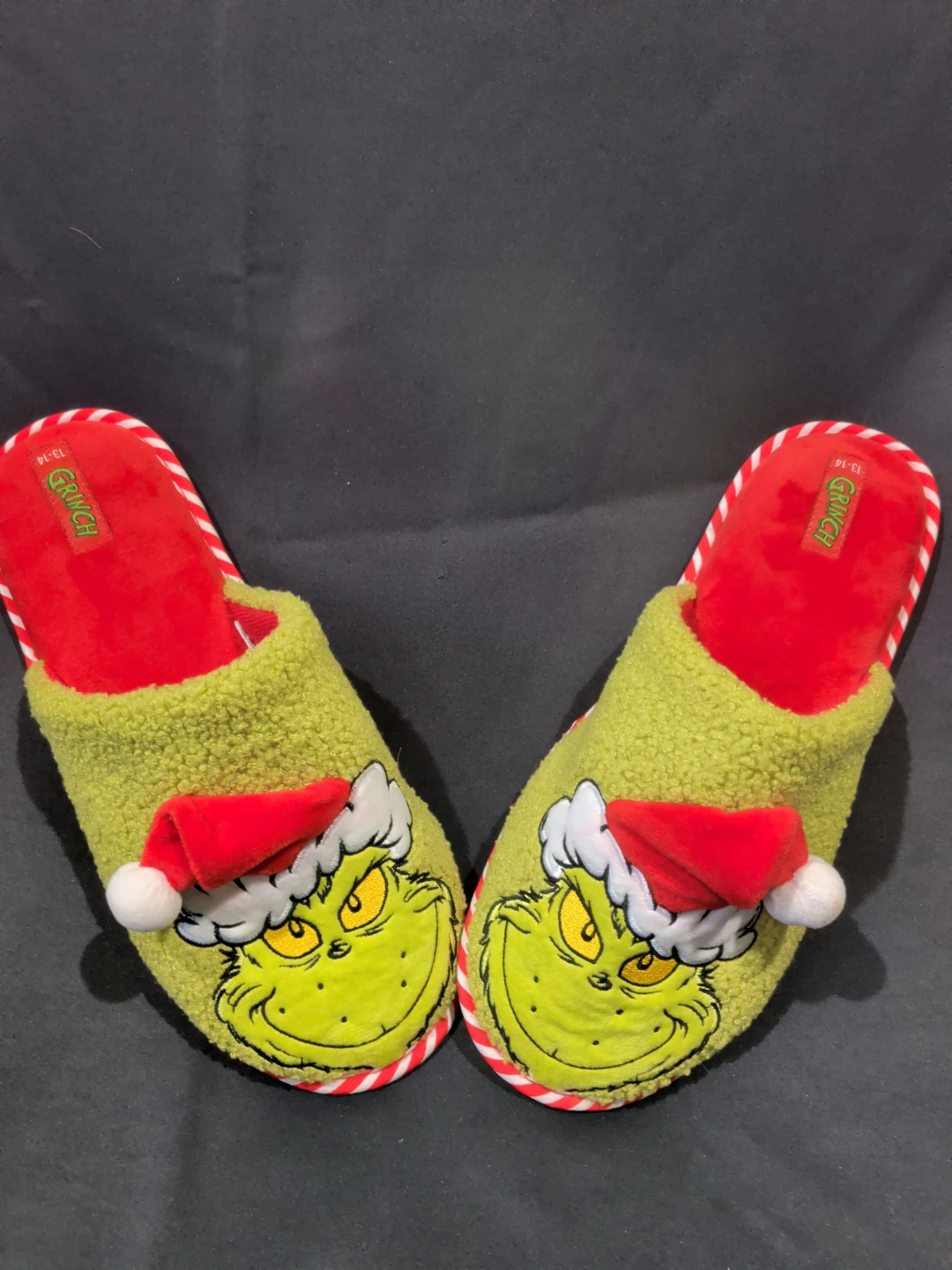 Men's Grinch Slippers Size 13-14 - photo 4