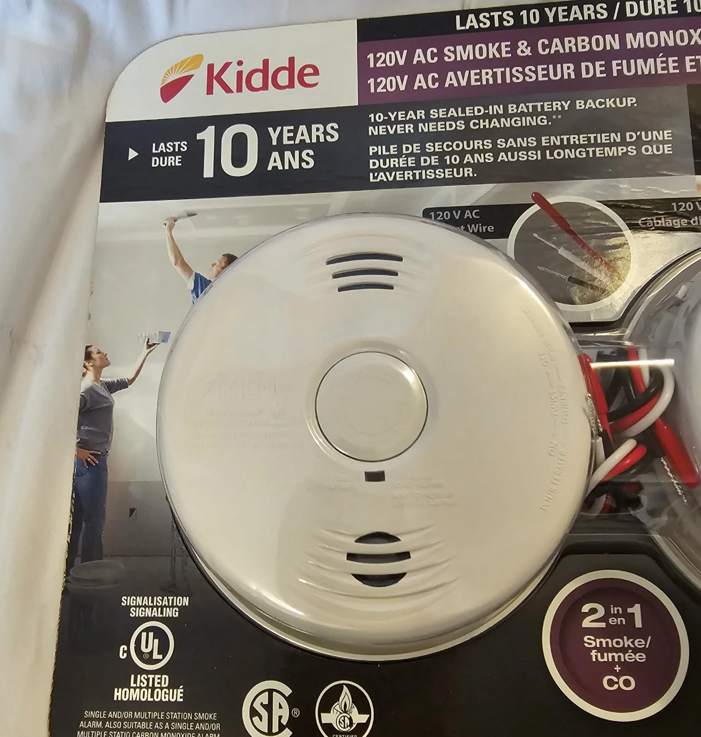 2 White Kidde 10 Year Smoke and Carbon Monoxide Alarm Pack - photo 2
