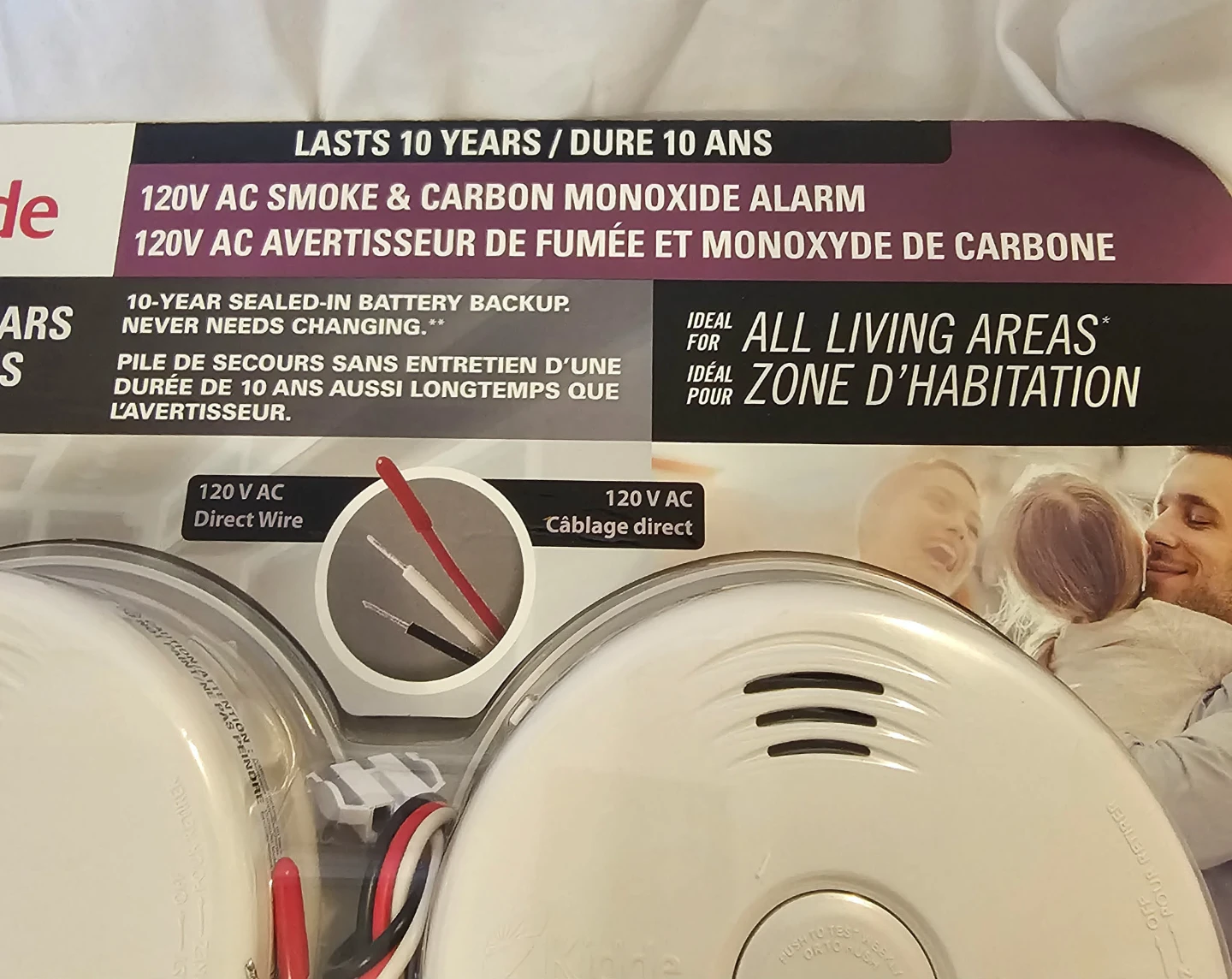 2 White Kidde 10 Year Smoke and Carbon Monoxide Alarm Pack - photo 3