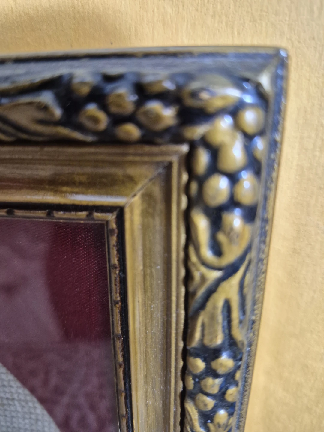 10x10vintage antique Framed Needlepoint Rose Art - photo 4