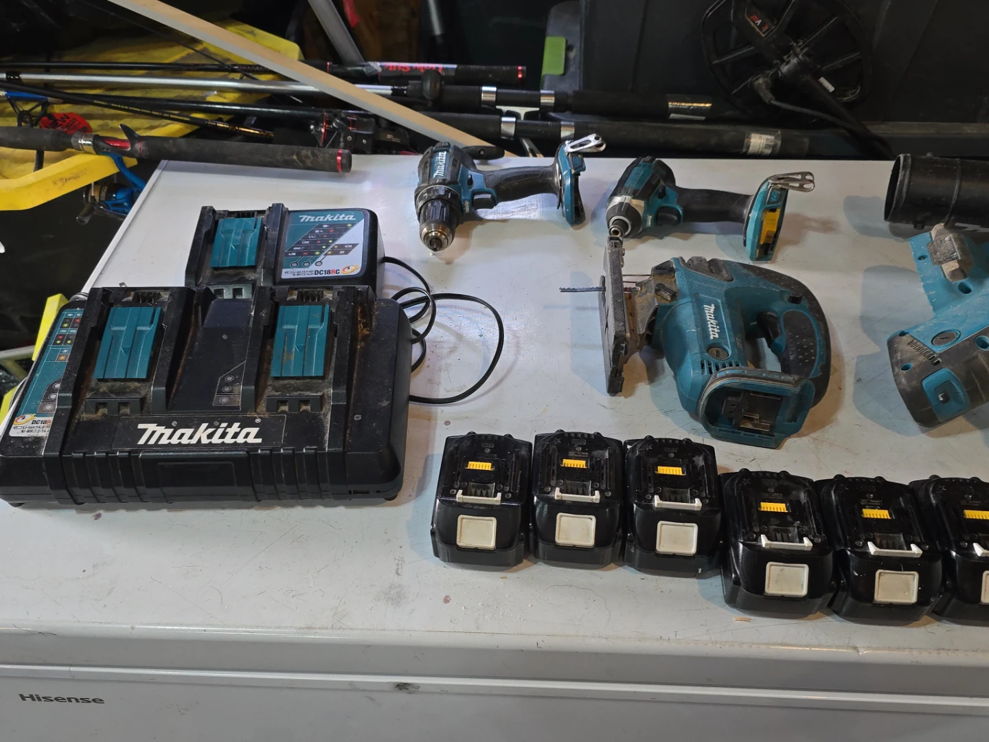 Makita Cordless Power Tool Set with Batteries and Chargers - photo 2