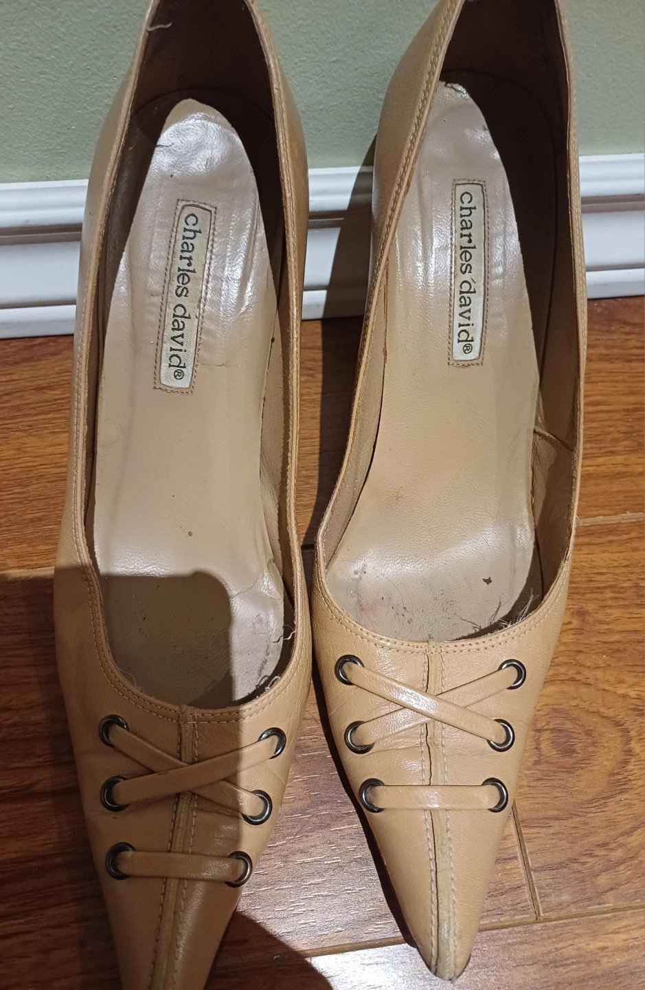 FREE: Charles David Women's Tan Leather Heels