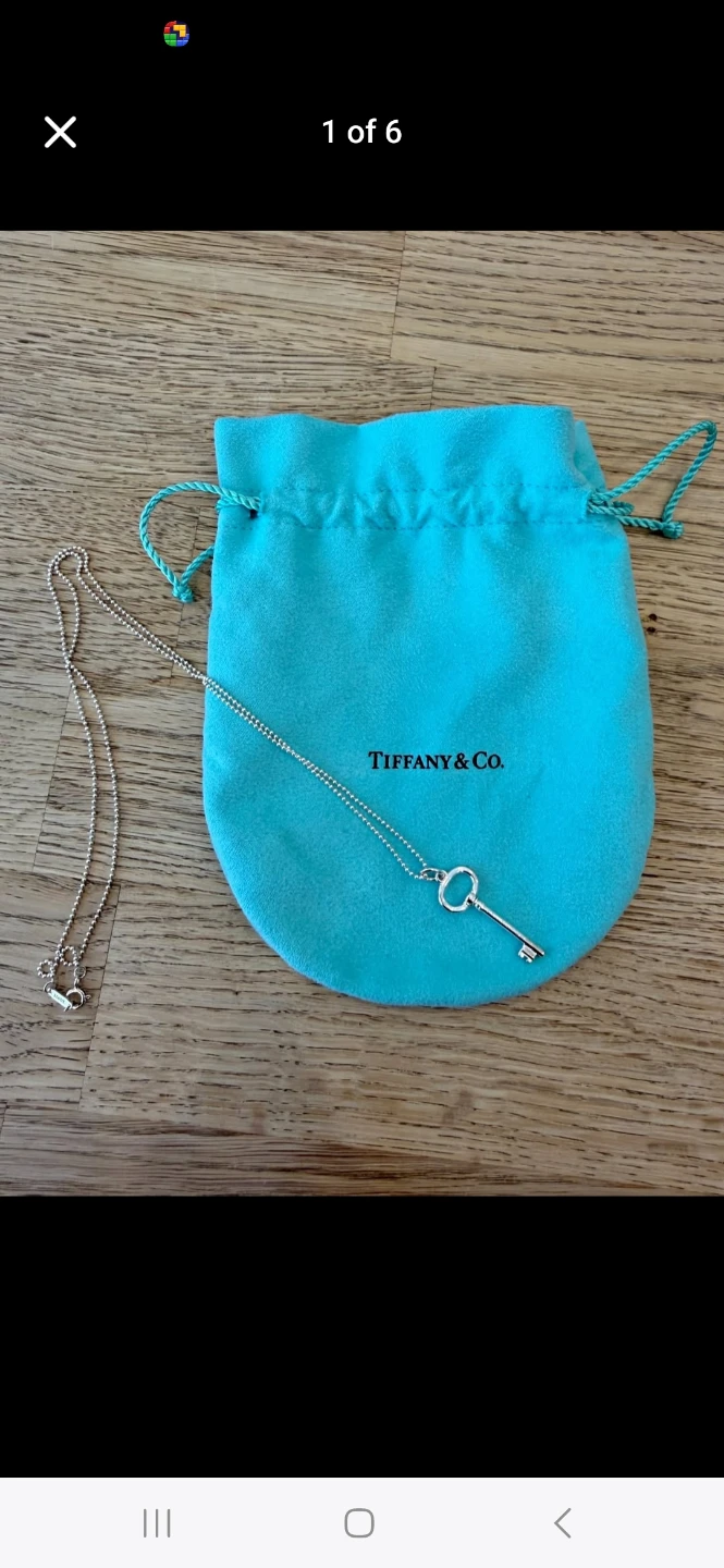 Tiffany & Co. Silver Key Pendant Necklace