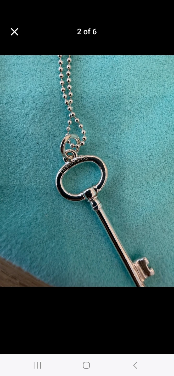 Tiffany & Co. Silver Key Pendant Necklace - photo 2
