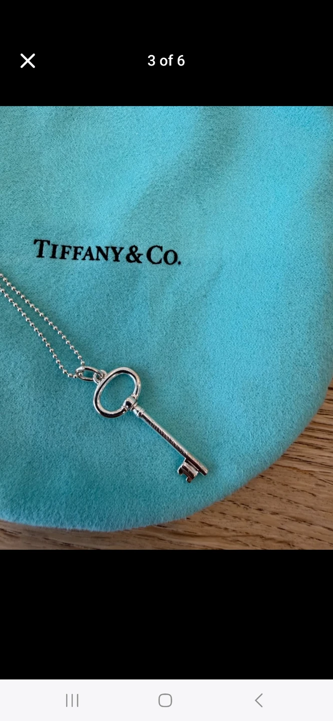 Tiffany & Co. Silver Key Pendant Necklace - photo 3